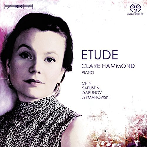 CD cover featuring a woman's portrait with "ETUDE" and "CLARE HAMMOND PIANO" text.