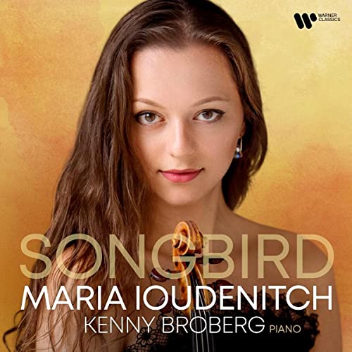 CD cover featuring violinist Maria Ioudenitch with violin and text.