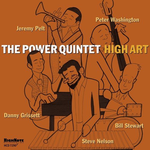 "CD cover art featuring cartoon musicians playing instruments on an orange background."