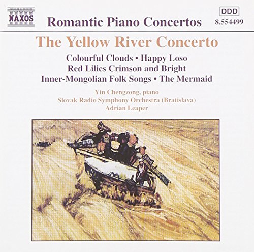 CD cover for Xian Xinghai’s “Yellow River Piano Concerto” with a painting of boatmen.