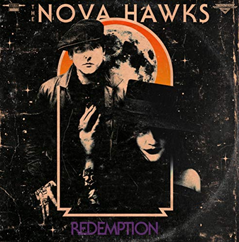 CD cover for Nova Hawks’ “Redemption” featuring a shadowed figure and moon.