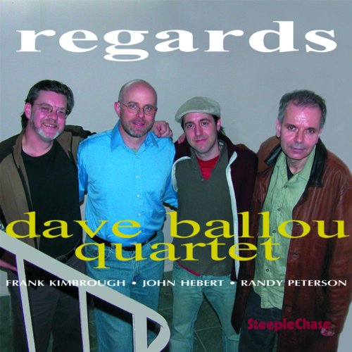 "Album cover featuring four men standing together on a staircase."
