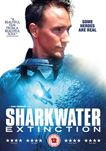 DVD cover for "Sharkwater Extinction" featuring a diver and shark silhouette.