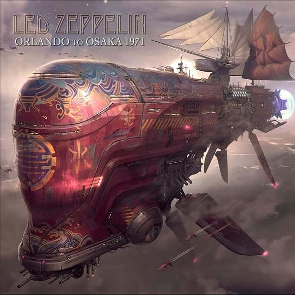 Led Zeppelin album cover: a detailed illustration of a steampunk airship.