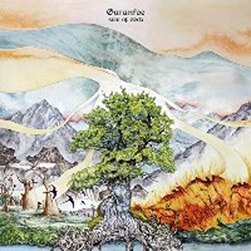 Album cover: painted landscape with a large tree and distant mountains.