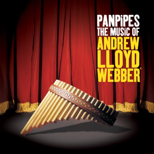 CD cover featuring panpipes against a red stage curtain backdrop.