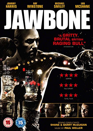 DVD cover for the film Jawbone featuring a boxer and a city street scene.