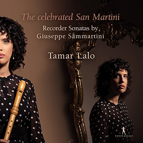 CD cover featuring two people and a recorder, ornate gold frame backdrop.