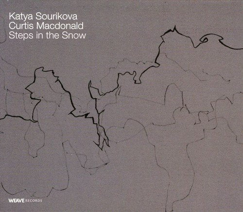 "Album cover with grey background, black abstract lines, and white text."