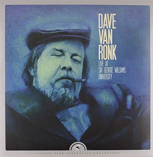 Dave Van Ronk portrait on vinyl album cover, blue tone.