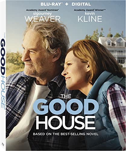 Blu-ray cover for “The Good House” featuring Sigourney Weaver and Kevin Kline.