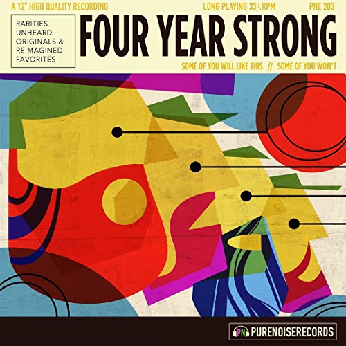 Vinyl record cover for Four Year Strong album with abstract geometric design.