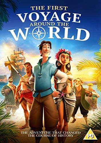DVD cover for “The First Voyage Around The World” featuring animated characters.