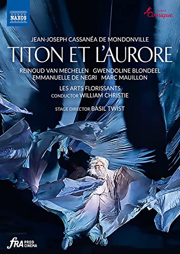 DVD cover for "Titon Et Laurore" featuring a bearded man and swirling blue fabric.