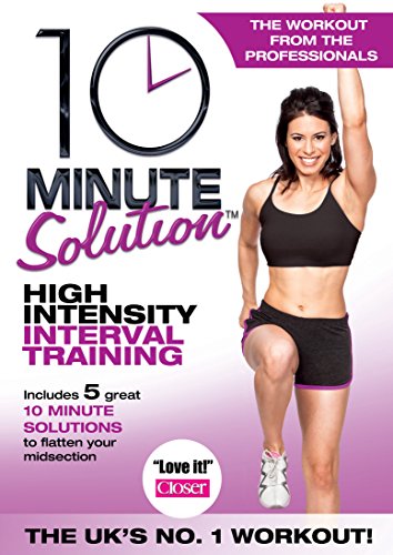 DVD cover featuring a woman exercising, text reads "10 Minute Solution.