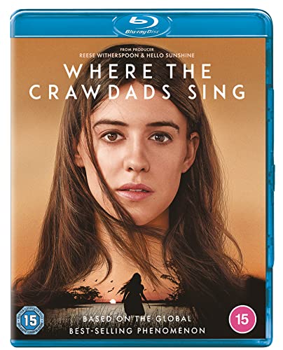 Where The Crawdads Sing" Blu-ray cover featuring a woman’s portrait and marsh landscape.