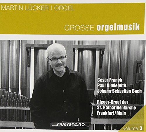 CD cover featuring organist Martin Lücker and organ pipes.