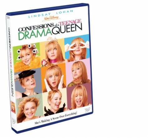 DVD case for "Confessions of a Teenage Drama Queen" with Lindsay Lohan collage.