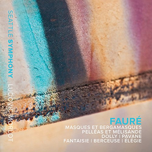 CD cover for Seattle Symphony performing Fauré’s “Masques et Bergamasques.”