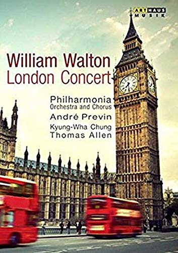 "Image of DVD cover featuring Big Ben and red buses in London."