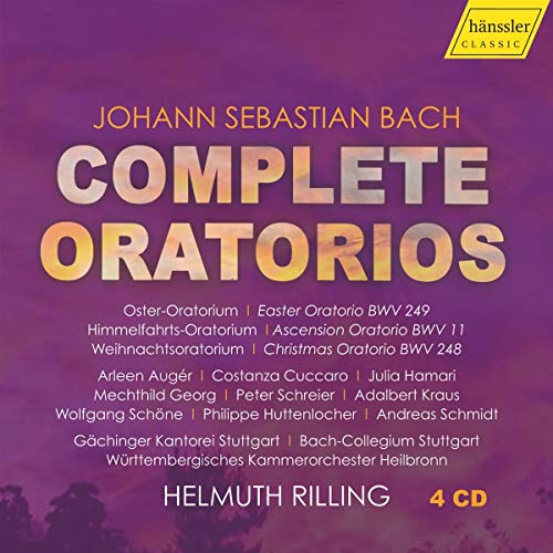 CD cover for Johann Sebastian Bach’s “Complete Oratorios” by Rilling.