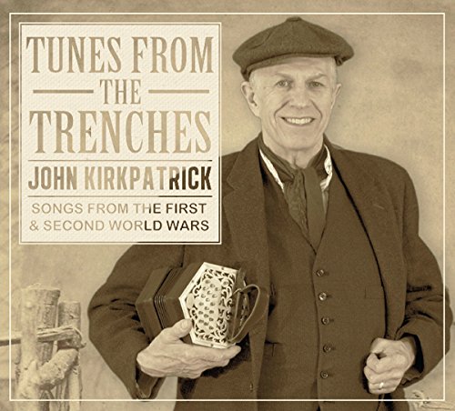 Sepia-toned album cover with man in flat cap holding a mug.