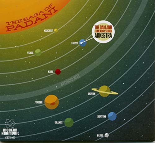 "The Saga of Padani" CD cover featuring a colorful illustration of the solar system.