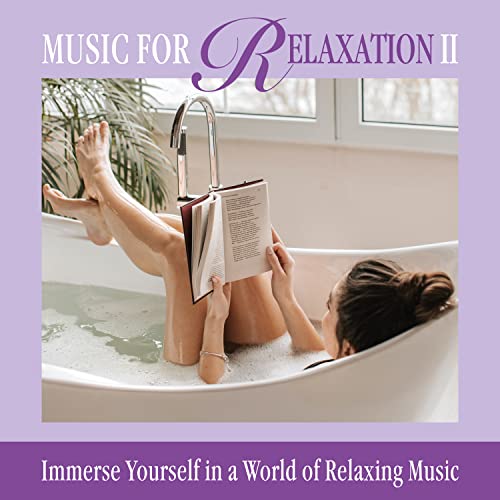 CD cover: person reading in a bathtub, with text "Music For Relaxation Volume 2".
