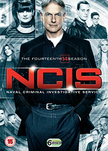NCIS Season 14 DVD cover featuring Mark Harmon and cast members.