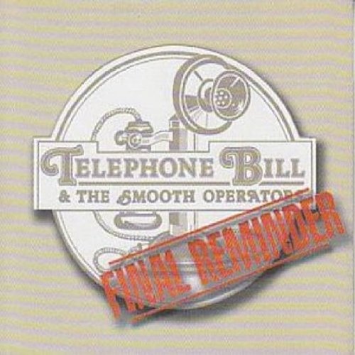 "CD cover with vintage telephone illustration and 'final reminder' stamp."