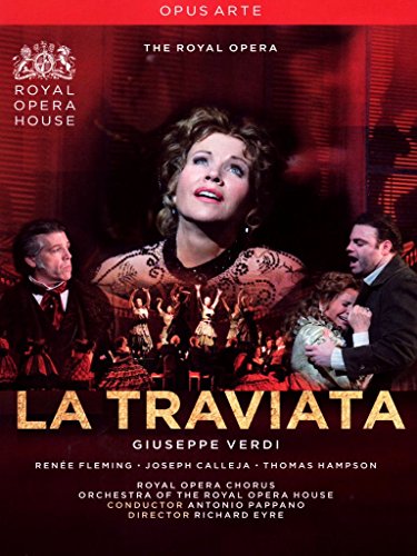 DVD cover for "La Traviata" opera featuring performers in costume.