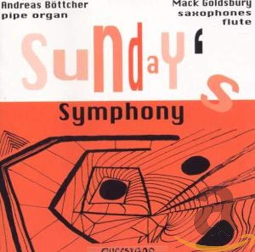 CD cover for "Sunday's Symphony" featuring abstract orange and white design.