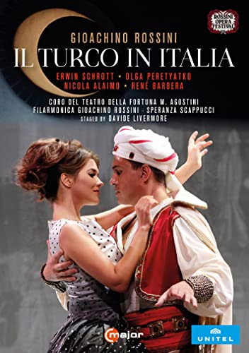 DVD cover for "Il Turco In Italia" opera, featuring performers in costume.