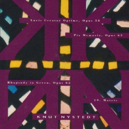 A CD cover with purple, yellow, and black stained glass pattern and white text.