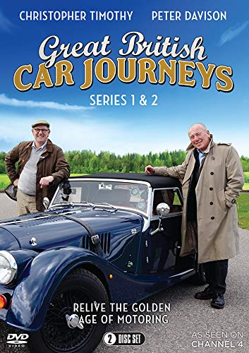 DVD cover featuring two men standing beside a vintage blue car.
