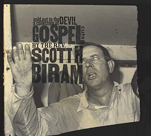 "Vinyl record cover with distressed, black-and-white image of man with hand raised."