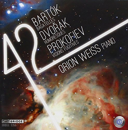 "Album cover with glowing white '42' on a colorful galaxy background."