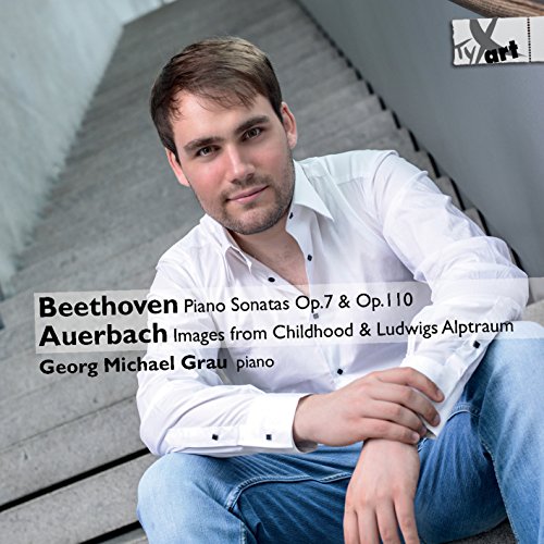 CD cover featuring pianist Georg Michael Grau, Beethoven and Auerbach compositions.
