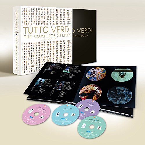 Black DVD box set with gold text, titled "TUTTO VERDI THE COMPLETE OPERAS".