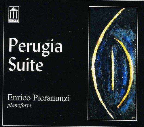CD cover for Enrico Pieranunzi’s “Perugia Suite” with abstract art.
