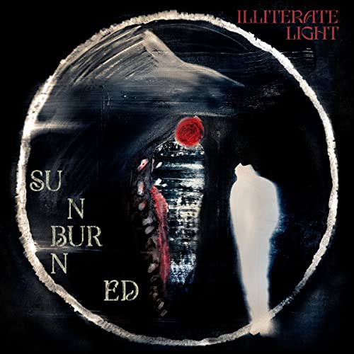CD cover art: abstract dark painting with a red sun and figures.