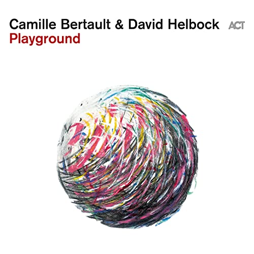 CD cover for David Helbock’s “Playground” featuring abstract colorful brushstrokes.