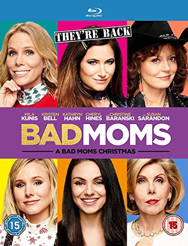 Movie poster for "A Bad Moms Christmas" featuring six actresses' portraits.