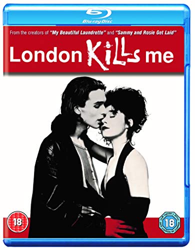 Blu-ray cover for London Kills Me featuring a black and white couple embracing.