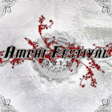 "Album cover with 'Amphi Festival 2011' text, red splatters, and listed artists' names."