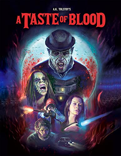 Horror movie poster featuring a vampire and distressed people.