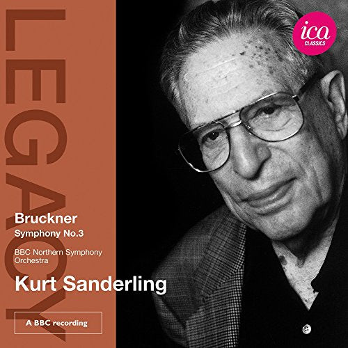 CD cover with a black-and-white portrait of Kurt Sanderling on a brown background.