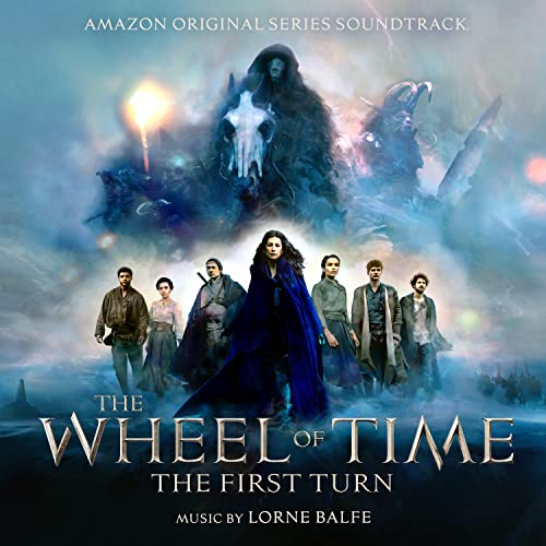 CD cover for “The Wheel of Time” soundtrack with characters and fantasy imagery.