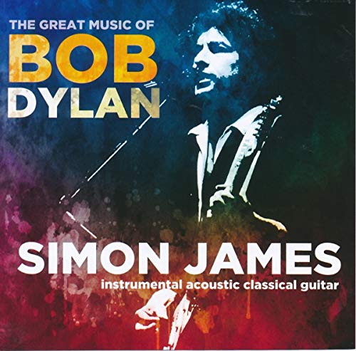 CD cover with Bob Dylan image and Simon James text on multicolored background.