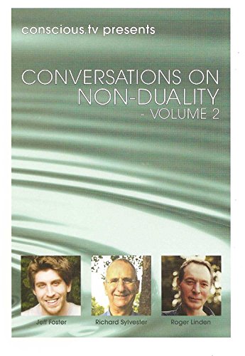 DVD cover with green background, three men's portraits, and "Conversations on Non-Duality" text.